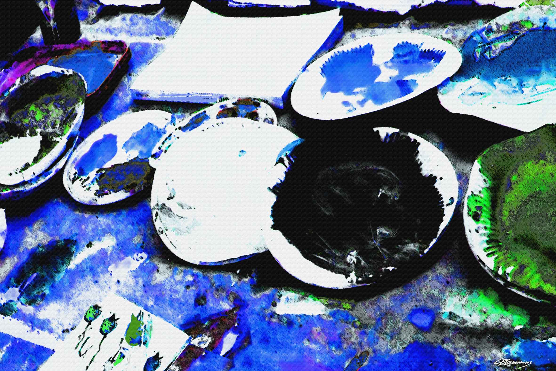 christian damerius,pappteller auf blauem tisch,kunstdrucke stilllebenmalerei online kaufen,bilderwände mit modernen kunstdrucken gestalten,BERLIN,HAMBURG,REINBEK,KÖLN,DÜSSELDORF,MÜNCHEN,LEIPZIG,DRESDEN