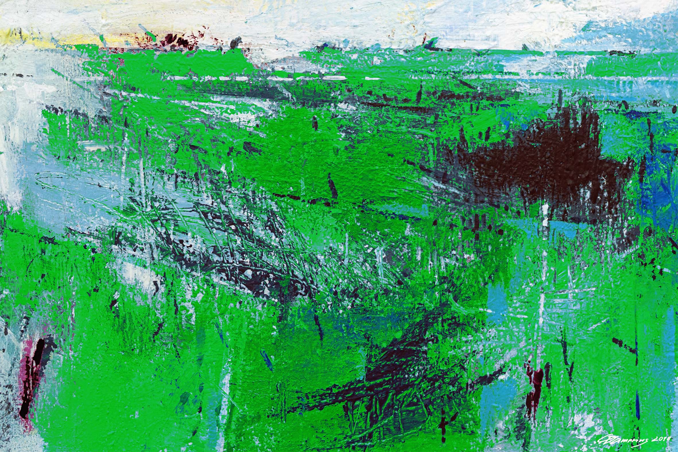 grüne inseln,christian damerius,moderne deutsche landschaftsmalerei,kunstdrucke kaufen,landschaftsmalerei kunstdrucke,hamburg,reinbek,wohnideen mit bildern,gerahmte kunstdrucke auf leinwand,leinwanddrucke mit rahmen,schattenfugenrahme,preise kunstdrucke,grün,blau,gelb,rot,schwarz,weiß,