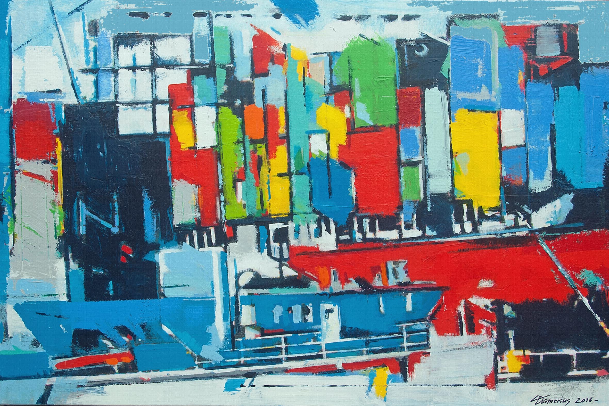 christian damerius,hafen hamburg containerschiff,KUNSTDRUCKE HAMBURGER HAFEN,IN HAMBURG KAUFEN,KUNSTGALERIE CHRISTIAN DAMERIUS