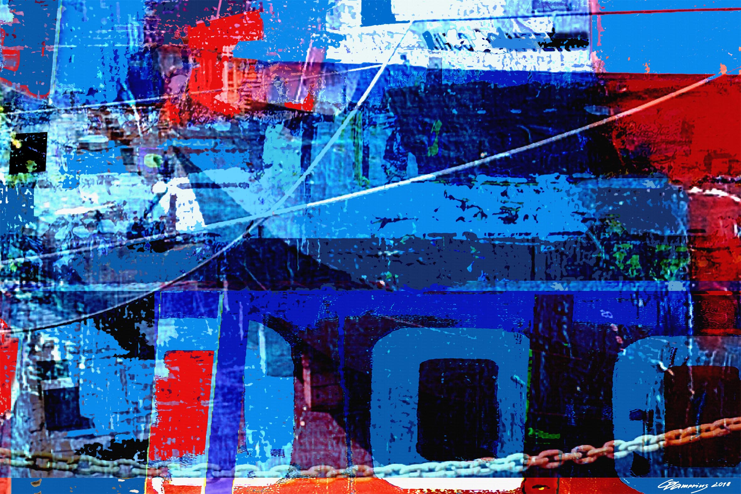 hamburger hafen im dock 2,kunstdrucke,gemälde,christian damerius,moderne kunstdrucke hamburg kaufen,auftragsmaler hamburg,auftragsbilder bestellen,