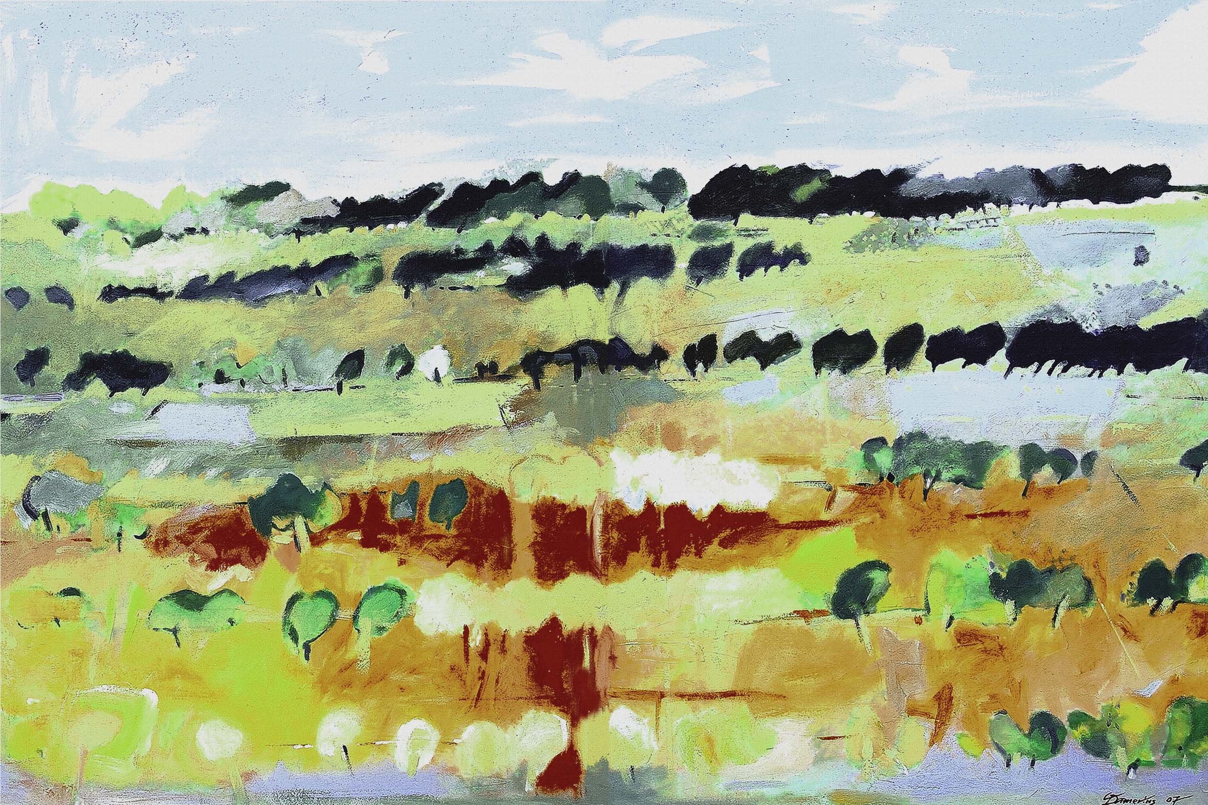 sommerblick,christian damerius,kunstdrucke,moderne landschaftsmalerei,kunstdrucke online bestellen,kaufen,hamburg,reinbek,