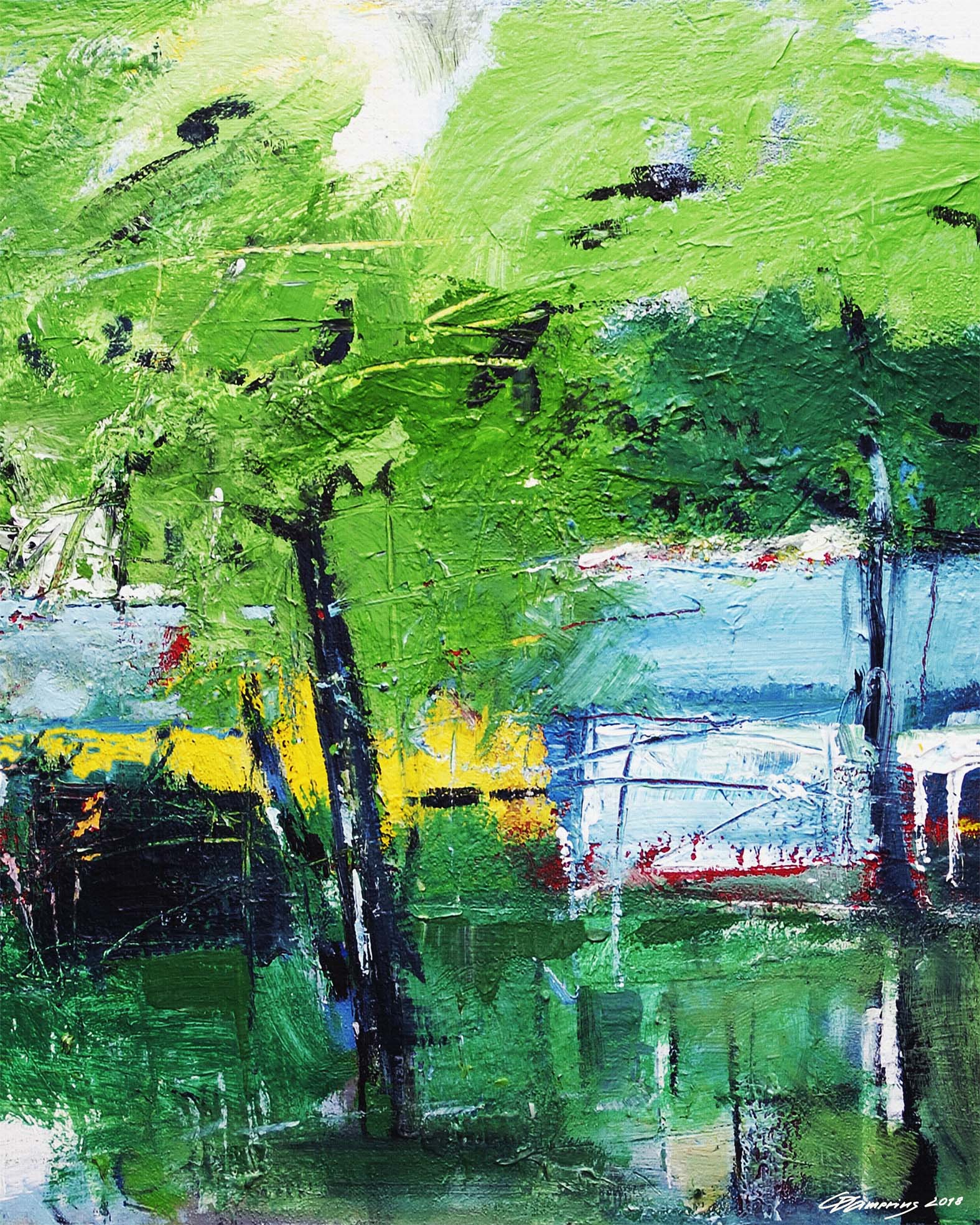 zwei bäume am see,christian damerius,GEMAELDE KUNSTDRUCKE ONLINE KAUFEN,GEMAELDE KUNSTDRUCKE HAMBURG KAUFEN,kunstdrucke landschaftsmalerei,galerie christian damerius reinbek,auftragsmalerei hamburg reinbek,